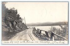 1906 West Drive View Of Lake Bomoseen Rutland County VT RPPC Photo Postcard picture