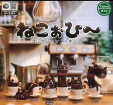 Neko Coffee Collection Figures: Complete Set of 6 Types - Capsule Toy - Gachapon picture