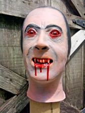 Christopher Lee Dracula Display Head Latex Monster Mask Halloween VampireCostume picture