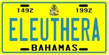 Eleuthera Bahamas Island Aluminum License Plate picture