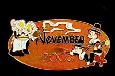 RARE JUMBO Disney DisneyShopping Pin  Chip An Dale November Calendar 2008 NIP picture