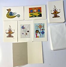 Vintage Box Of 13 Unicef Assorted Contemporary Mini Note Cards  With Envelopes  picture
