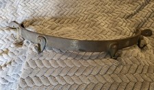 Vintage Rustic Brass Wall-Mounted Utensil/Pot Rack, 4 Hooks -18.5” half circle picture