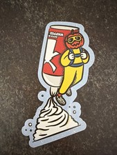 Dutch Bros Sticker SEPT 10 2026  Pumpkin boy on Whipped Cream Rocket HALLOWEEN picture