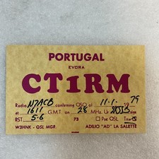 QSL Short Wave Ham Radio Card CT1RM ADILIO Ad La Salette Dvorak Portugal picture
