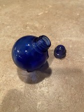 Vintage Hazel Atlas Cobalt Blue Apothecary Bottle Lid Is Not Original picture