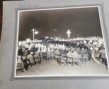 Original July 28 1924 Ku Klux Klan-KKK Night Gathering Photograph-Large Assembly picture