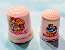 Lot of 2 Campbell Soup Thimbles picture