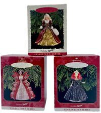 Vtg Hallmark Keepsake Ornaments Holiday Barbie (#4, 5, 6) 1996,-97,-98 Lot of 3 picture