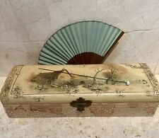 Victorian Glove Box With Hat Pin And Fan Original Contents Please See Pics As Is picture