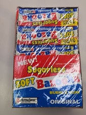 Vintage BAZOOKA BUBBLE GUM SUGARLESS SEALED BOX NOS 18CT NUTRASWEET picture