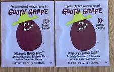 Set of 2 Rare Vintage Sealed Pillsbury Funny Face Drink Mix Packets Goofy Grape picture