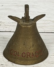 Vintage Colorado Royal Gorge Brass Bell Souvenir 2