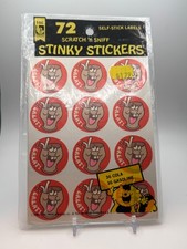 Vintage Trend Scratch And Sniff Stinky Stickers Pack Cola Gasoline 72 Total picture