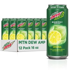 Mtn Dew AMP Energy, Original, Energy Drink Caffein, B Vitamins, 16 Oz Pack of 12 picture