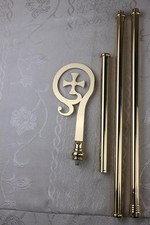 Brass CROZIER Bishop Staff Crosier Quality Craftsmanship, 72