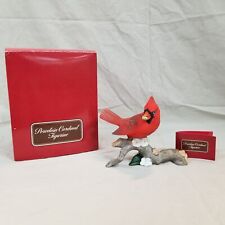 Vintage 1985 Avon Porcelain Red Cardinal Bird on a Branch Figurine picture