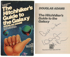 Douglas Adams ~ Signed Autograph The Hitchhiker's Guide to the Galaxy ~ PSA DNA picture