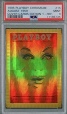 SSP PSA 9 Marilyn Monroe 1995 Playboy Chromium Gold Refractor August 1959 Cover picture