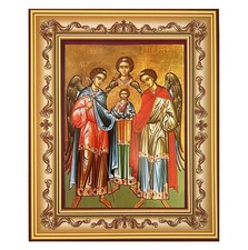 Synaxis of the Holy Archangels Michael Gabriel and Raphael Full Body Icon picture
