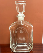 Mexican Military Custom Engraved Alumni Military College Decanter 1965-67-New picture