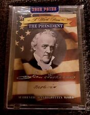 2020 POTUS WORD FROM THE PRESIDENT * JAMES BUCHANAN * AUTHENTIC HANDWRITTEN WORD picture