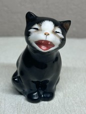 Vintage Royal Doulton Lucky Black Cat Figurine Mini K12 Charles Noke England picture