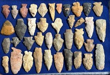 Collection Of 39 Arrowheads Found In Clay Co. Arkansas Ex Dennis Smith 2255 picture