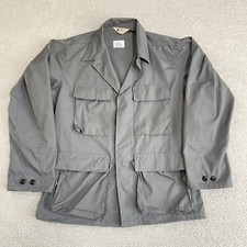 Brigade Quartermaster BDU Combat Coat Mens Small Gray Ripstop Military USA Chore picture