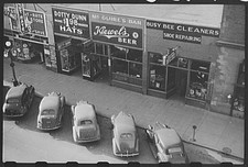 Photo:Grand Forks North Dakota 1940 Main Street Storefronts Cars FSA Photo picture