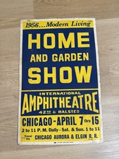 Rare Chicago Aurora & Elgin CA&E Railroad 1956 Home & Garden Show Poster picture