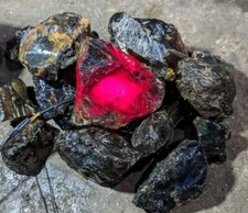 1 KG LOT NATURAL UNTREATED HIGH QUALITY ROUGH RED AMBER SUMATRA INDONESIA picture