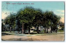 1914 Scenic View Lincoln Triangle Mt Clemens Michigan Antique Vintage Postcard picture