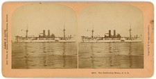 SHIP STEREOVIEW - Battleship - USS Maine - BW Kilburn c1896 picture