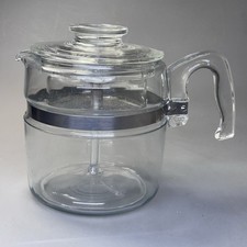 Vtg PYREX Percolator Glass Coffee Pot 6 Cup Flameware 7756 B Complete USA MCM B picture