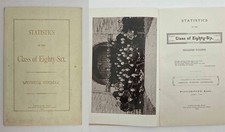 1886 antique WILLIAMS COLLEGE class of 86 williamstown ma STATISTICS PHOTO ADS picture