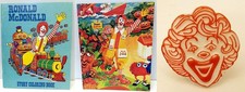 McDONALDS PREMIUM LOT 1977 STORY COLORING BOOK 70s Plastic Ring 1973 TRAY PUZZLE picture