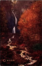 Postcard Wahkeena Falls Columbia River Oregon Fall Color Kiser Photo c1915 (E2) picture