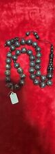 BLACK CORAL ROSARY WITH SILVER picture