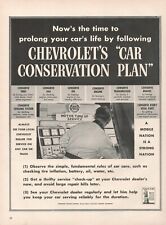 1942 Chevrolet's Car Conservation Plan Prolong Life of Car Vintage Print Ad L24 picture
