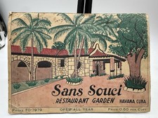 Vtg 1939 Sans Souci Restaurant Havana Cuba Souvenir Photo Folder picture