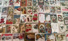 Huge Lot of 75~ Antique Christmas Vintage Postcards~Santa's~Angels~Children-etc. picture