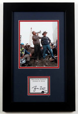 George W. Bush Signed Auto Ground Zero Custom Framed Cut Display 16x24 BAS COA picture