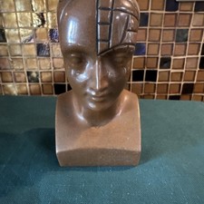 Vintage PAXIPAM Halazfpam Phrenology Head Bust Drug Advertising Paperweight picture