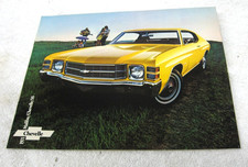 2- 1971 CHEVROLET CHEVELLE 454 396 SS CONVERTIBLE MALIBU BROCHURE + ACCESSOIRES picture
