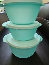 Set Of 3 Tupperware Crystalwave Microwave Plus Bowls 3.5 & 8.5 Cup  Gently Used picture
