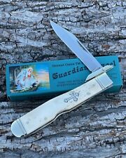 GERMAN CREEK *d GUARDIAN ANGEL SWINGUARD CHEETAH SMOOTH WHITE KNIFE KNIVES picture