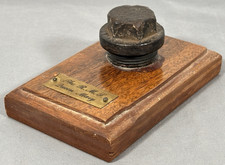 Vintage RMS Queen Mary Salvaged Condenser Bolt Mounted Display Plaque picture