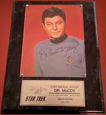 DeForest Kelley signed Star Trek Original Series Dr. McCoy 8x10 photo plaque COA picture