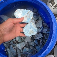 1 KG Natural Rough Larimar Stone –  Caribbean Larimar – Lapidary - Dom. Rep. picture